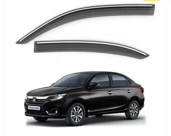 Chrome Line Door Visor For Honda New Amaze 2020 Onwards 1