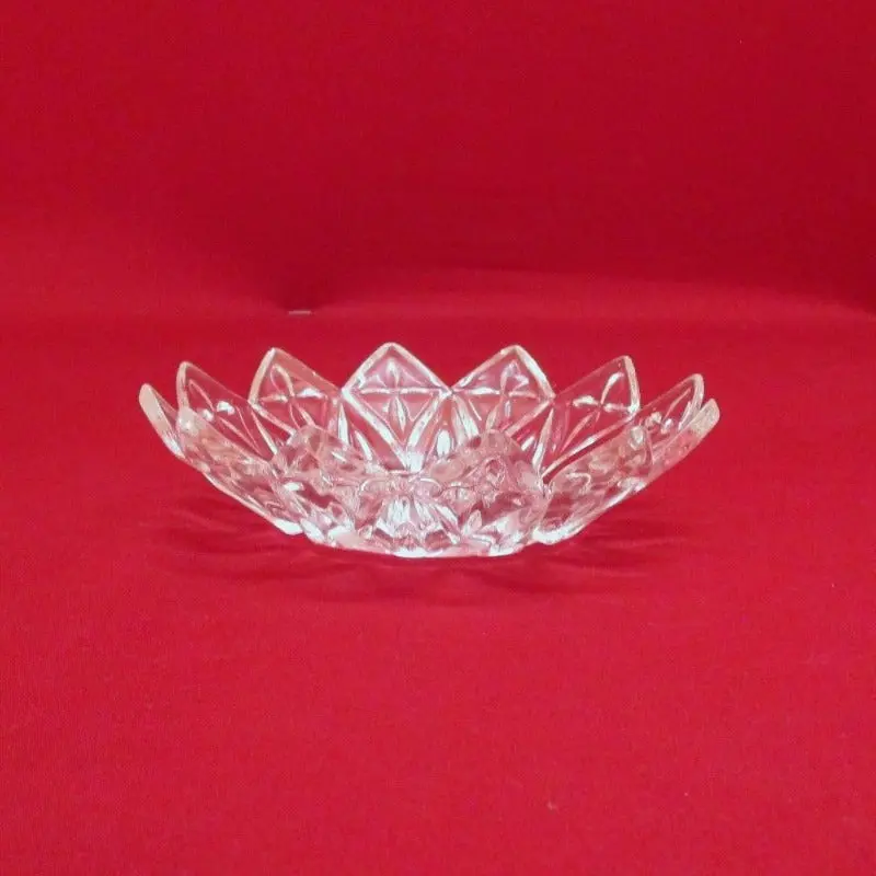 Petal-Shaped Pressed Glass Dish 1