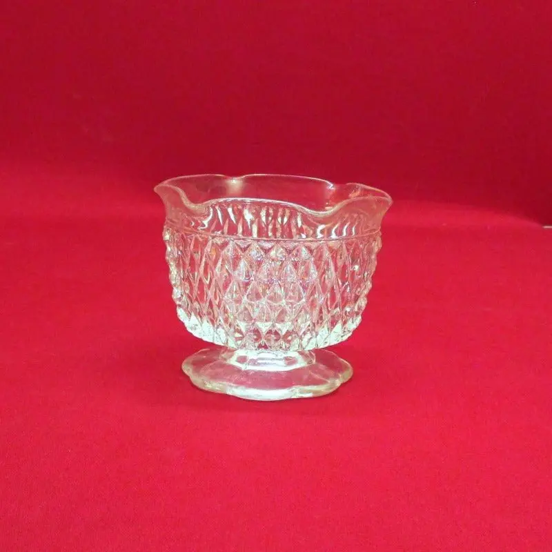 Clear Diamond Point Mayonnaise Bowl 1