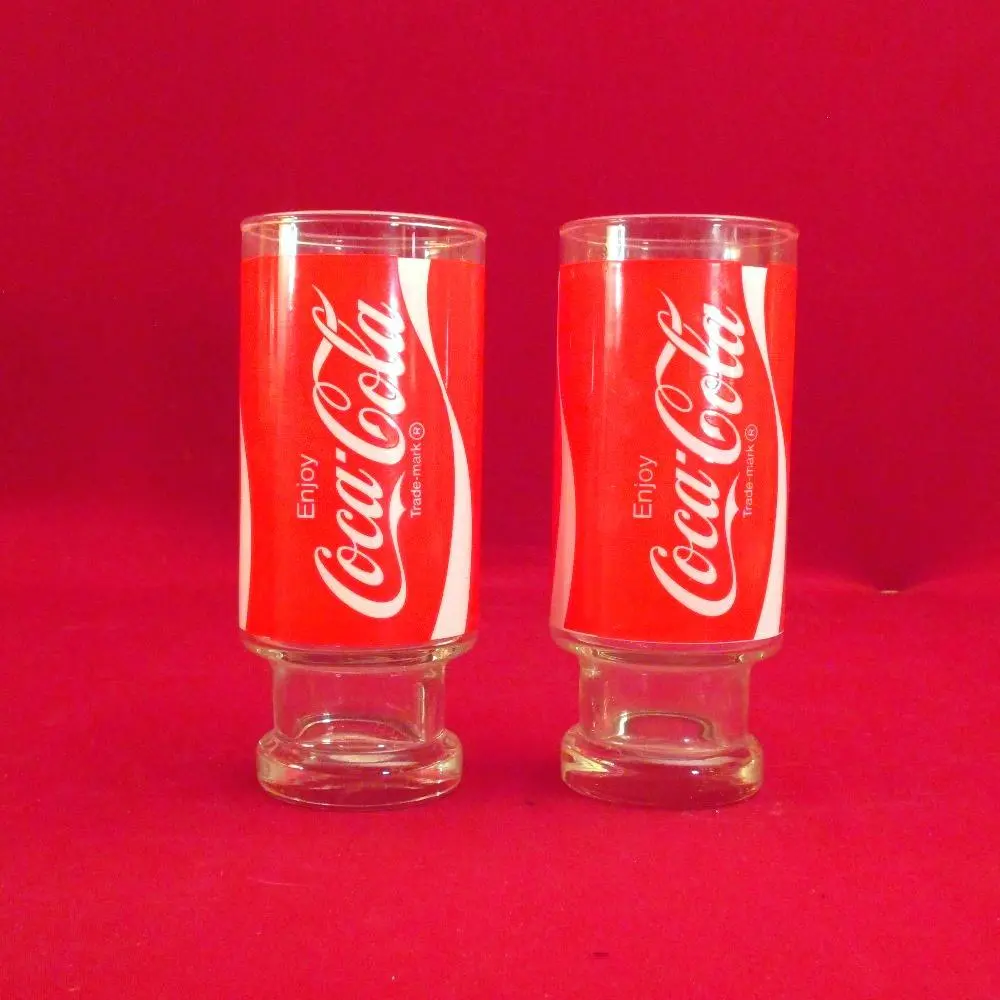 1970’S Coca Cola Pedestal Glasses 1