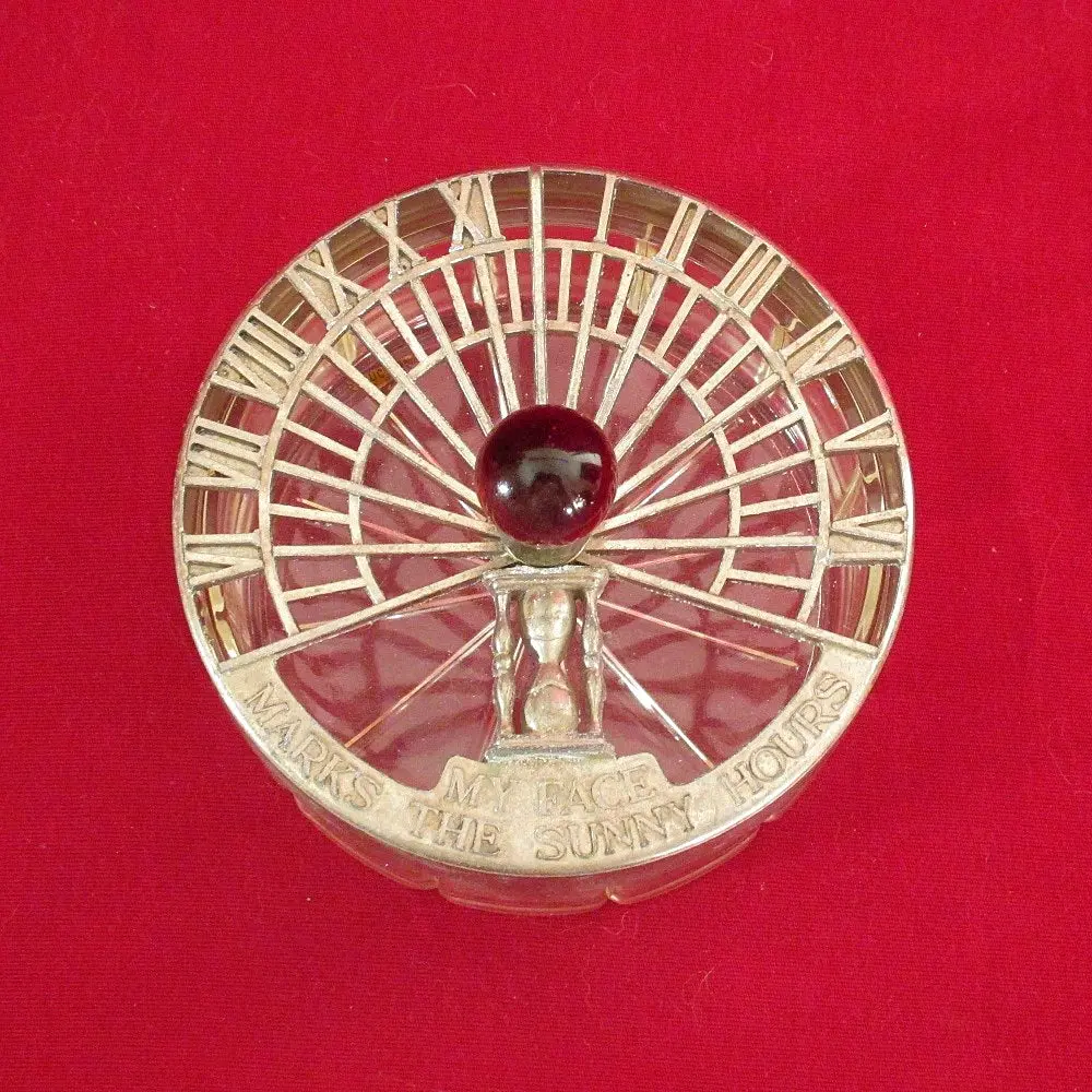 Very Rare Art Deco Glass Sundial 1