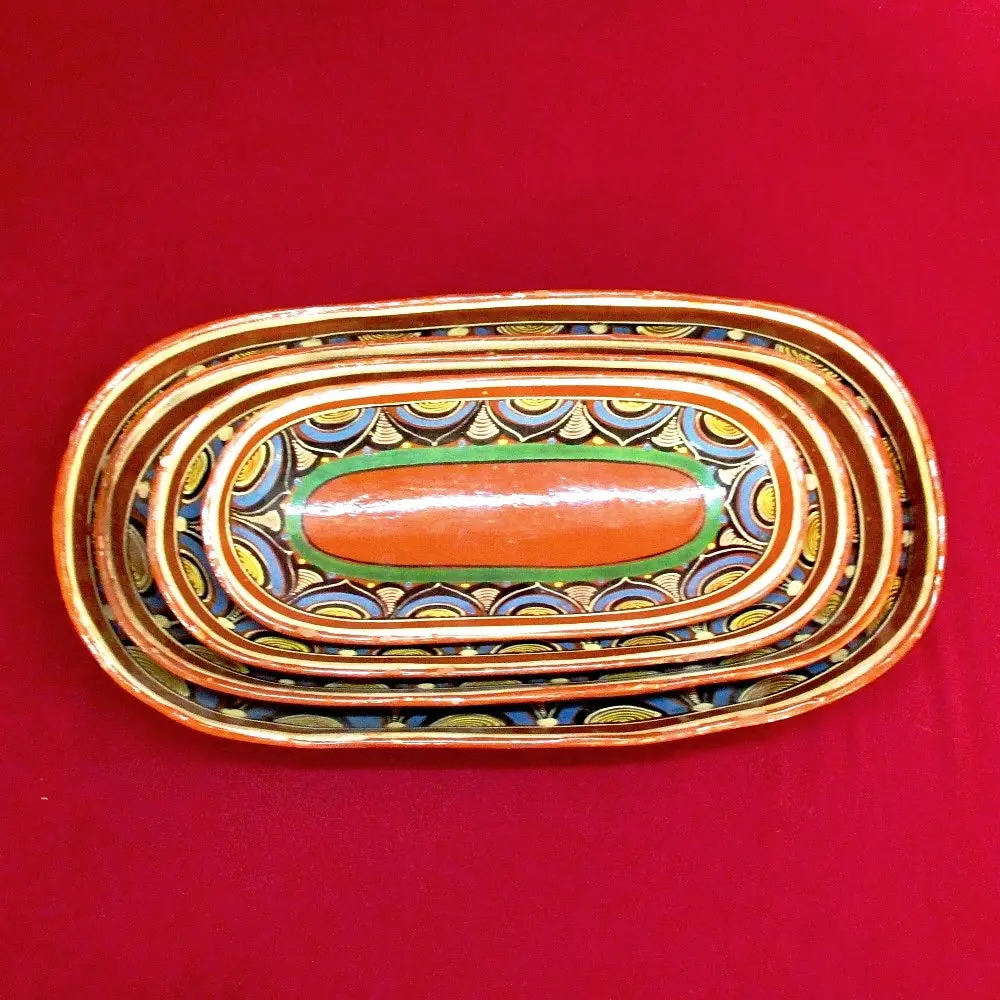 Set Of 4 Mexican Folk-Art Dishes 1