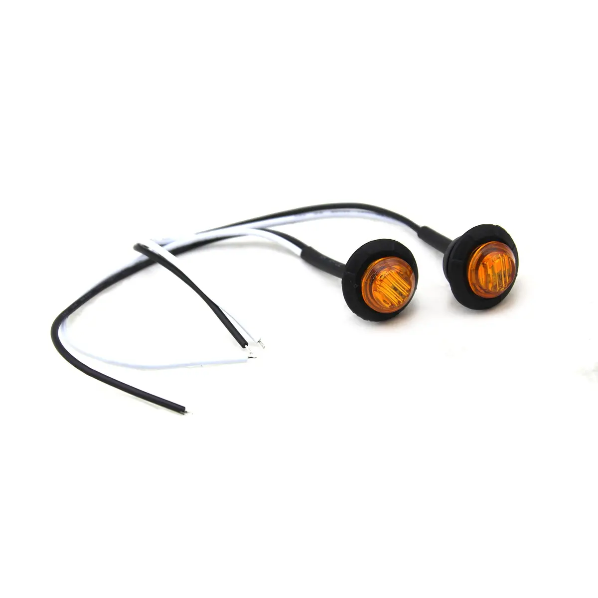 3/4” Amber Lens Led Fender/Side Marker Light (2 Pack) 1