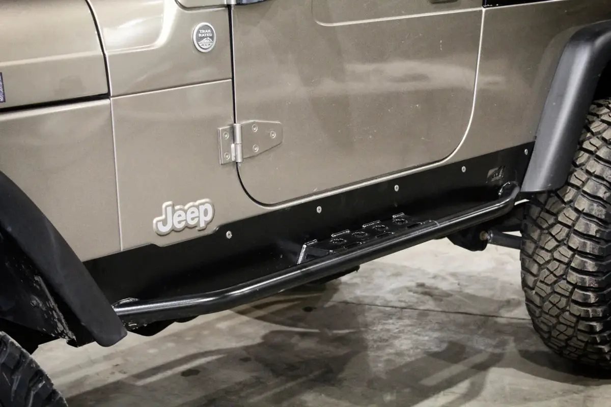 Rocker Guards W/ Step Fits Stock Flares For Jeep Tj 2