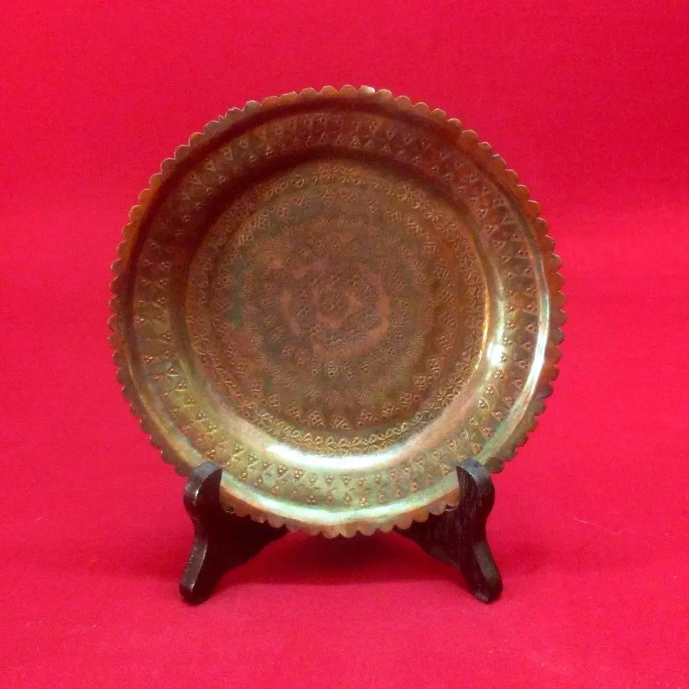 Handcrafted Sold Copper Dish 1