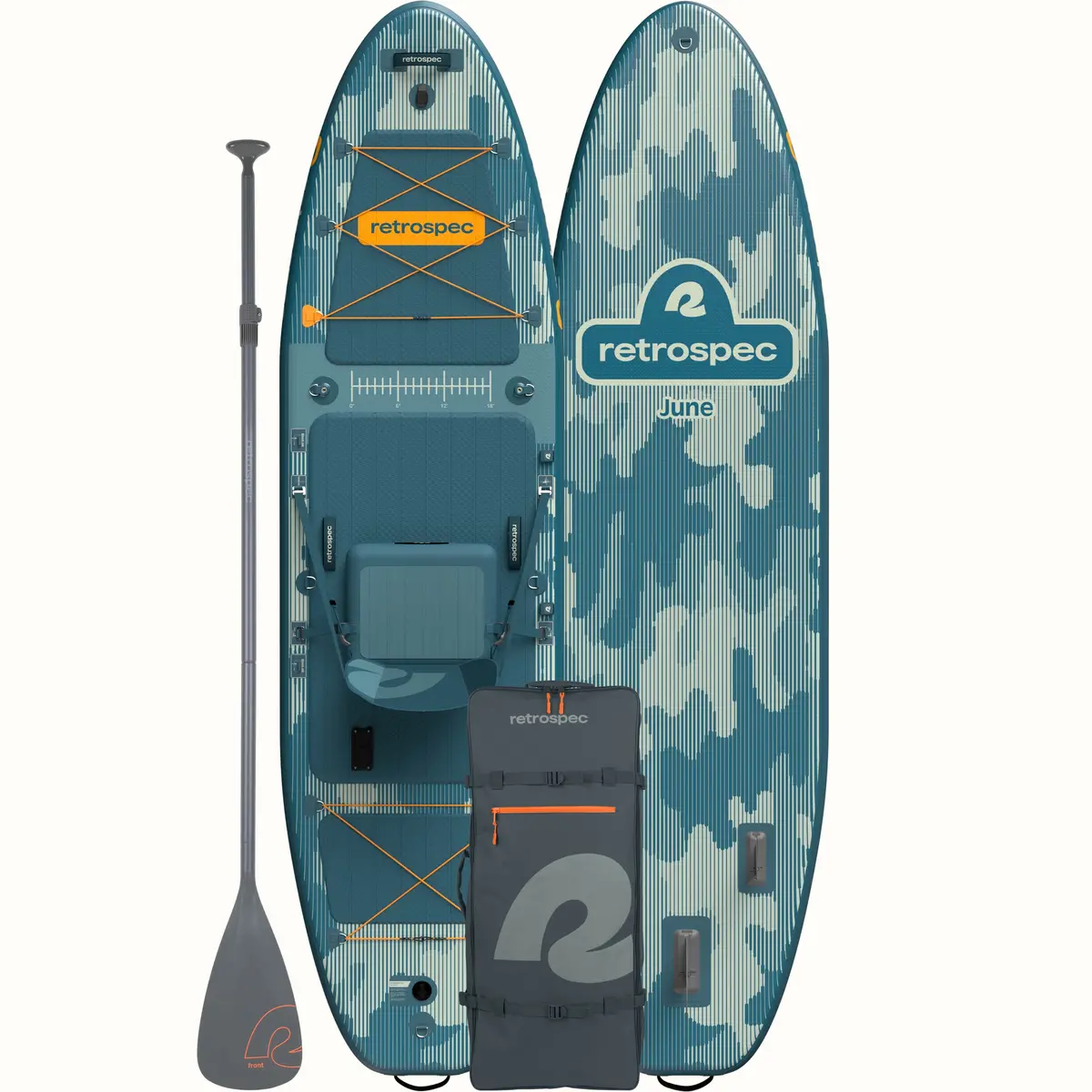 June Inflatable Fishing Paddle Board Kayak Hybrid 11’6” 1