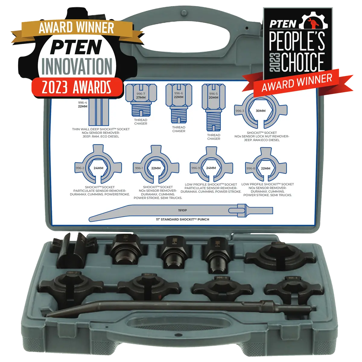 Shockit® Socket Diesel And Domestic Gas Nox & Particulate Sensor Removal Kit - Award Winning Lt996d 1