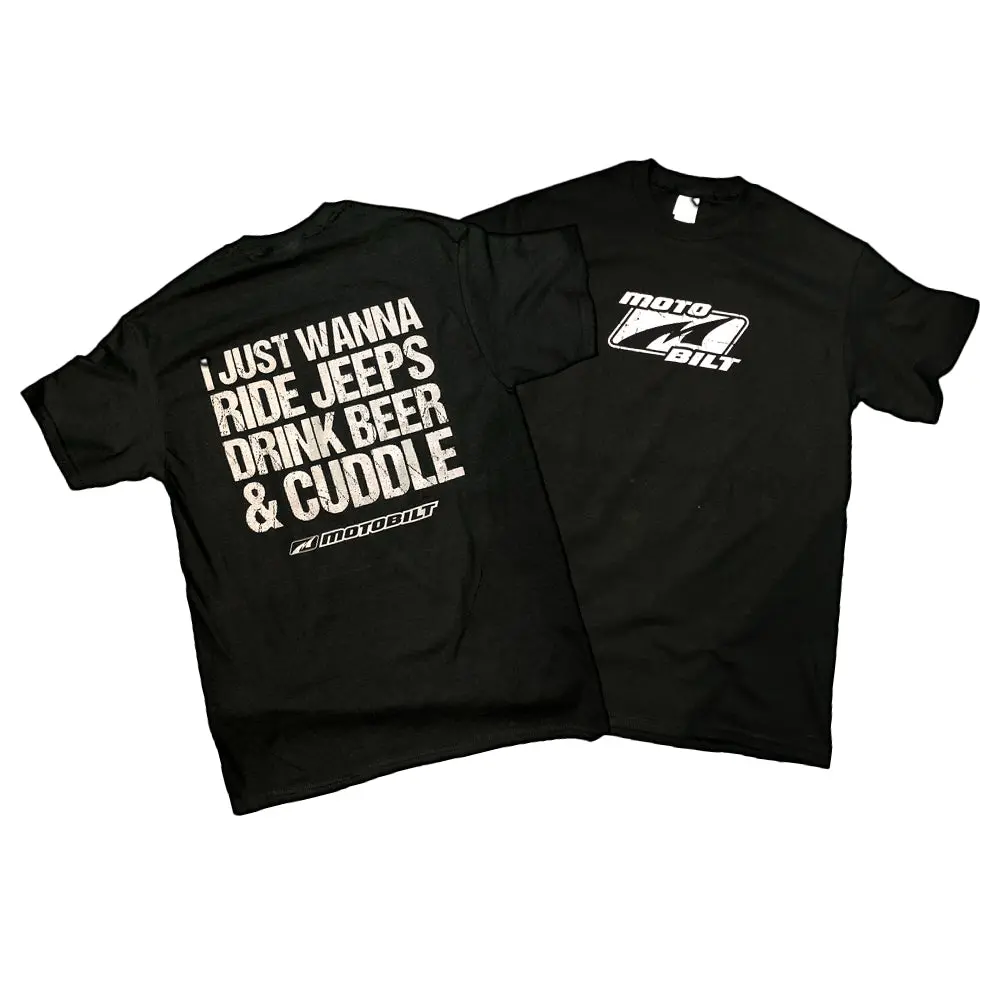 Motobilt Ride Jeeps And Cuddle T-Shirt Black 1