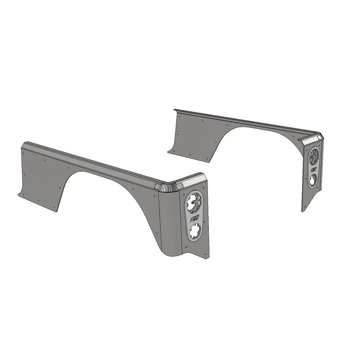 15" Stretch Over The Rail Corner Armor For Jeep Yj 1