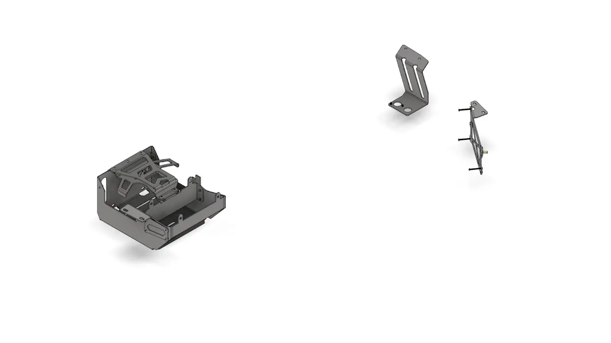 Battery, Abs And Electronics Relocation Kit For Coilover Conversions And Tomahawk For Jeep Jk / Jkufront Half 1