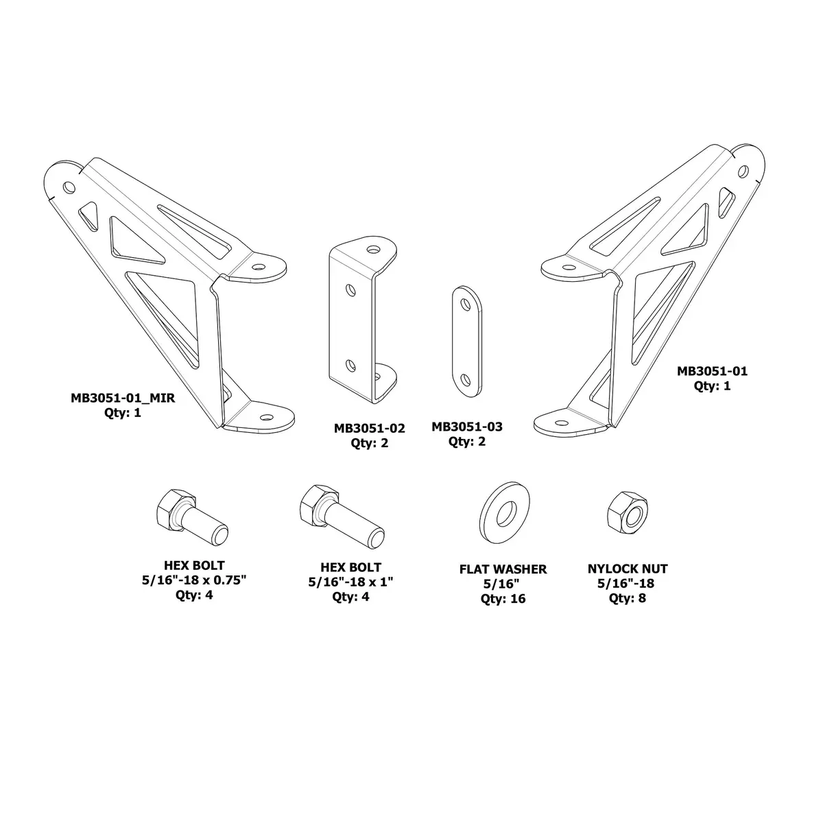 Universal Mirror Brackets 2