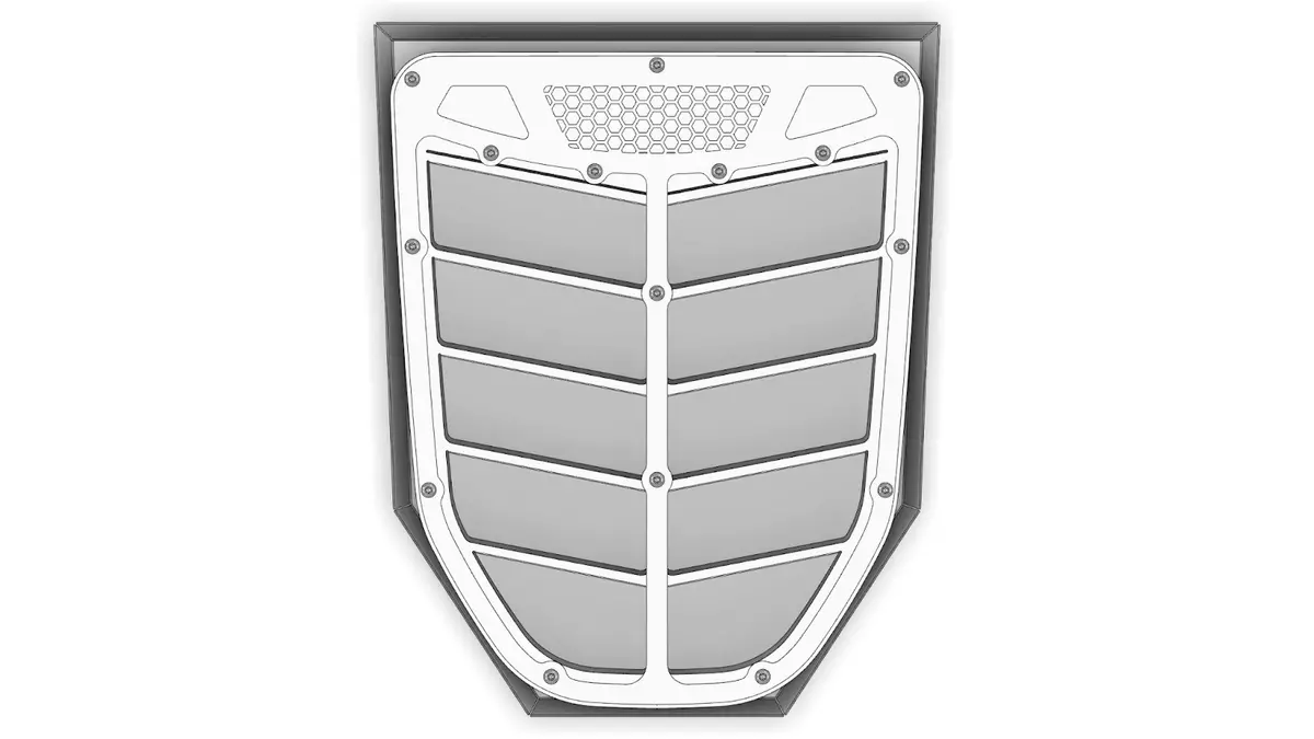 Motobilt Center Hood Vent: Rock Monster Usa Jk Hood Compatible 2