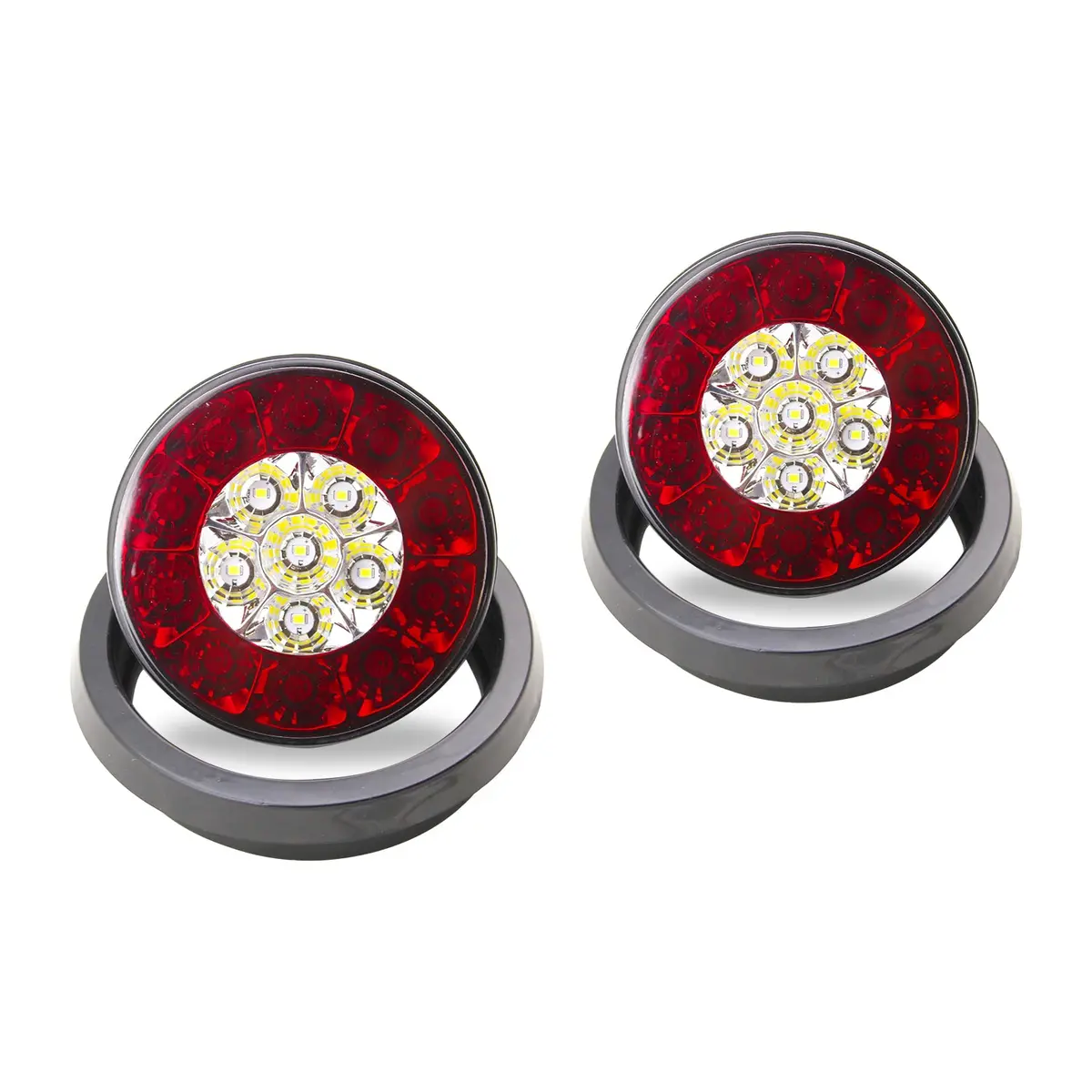 4’’ Inch Round Led Multi-Purpose Taillights W/ Rubber Grommets 1