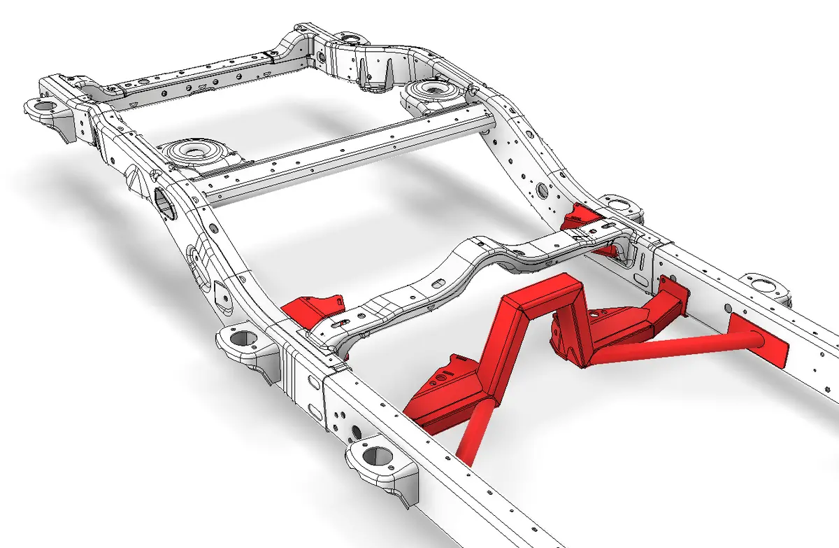 Rear 4 Link Suspension Bracket Kit For Jeep Jlu 1