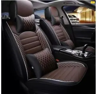 Chevrolet Sail Pu Leatherate Luxury Car Seat Cover With Pillow And Neckrest With Bucket Fitting 1