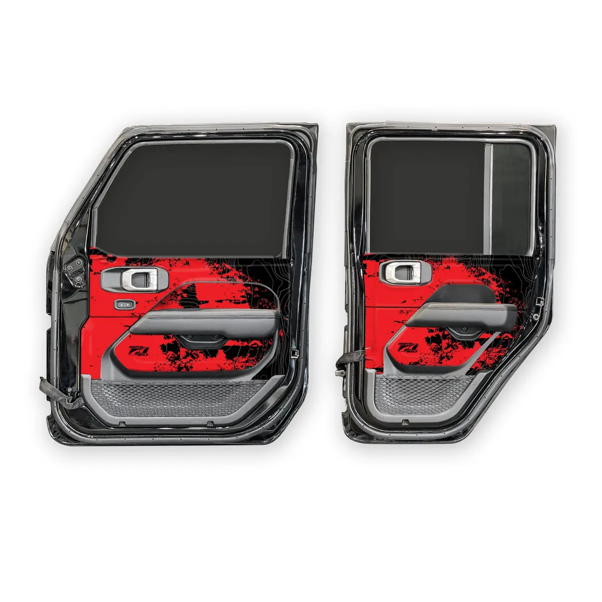 Motoskinz - Interior Door Graphics For Jeep Jlu / Jt 8