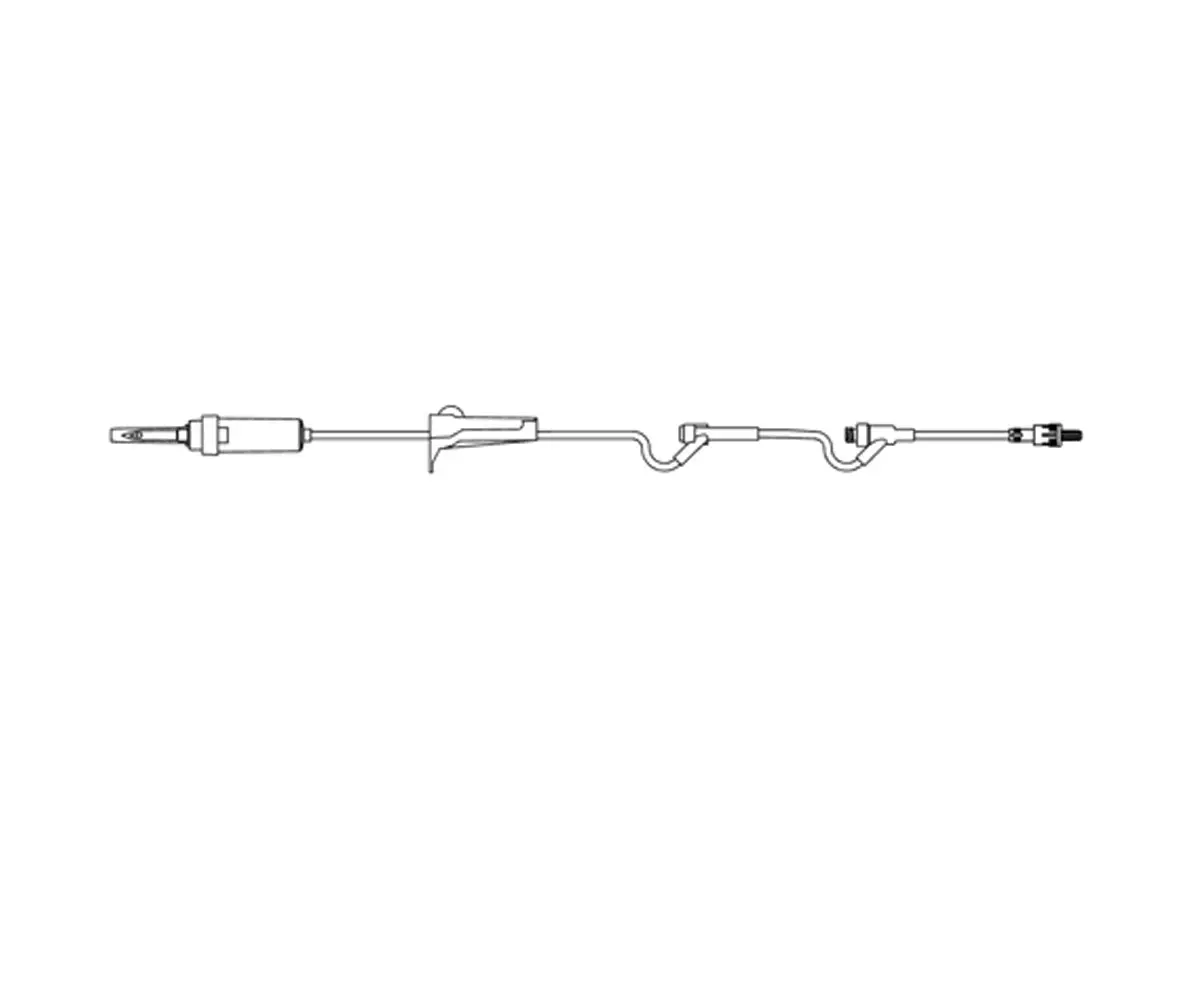 Amsino Iv Administration Set 60 Drop Non-Vented, Roller Clamp, Pre-Pierced Y-Site, Rotating Male Luer Lock 1