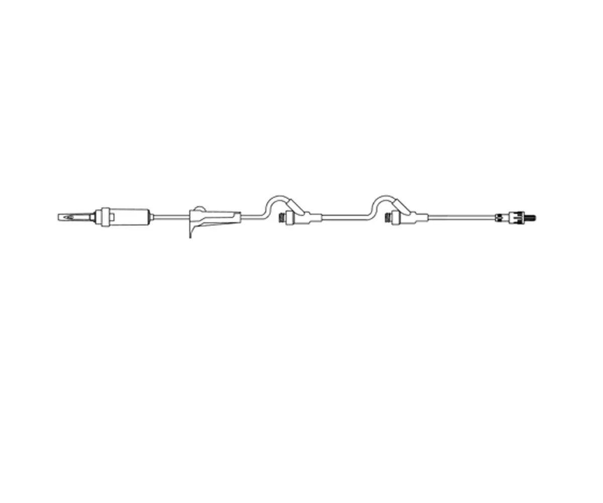 Amsino Iv Administration Set 10 Drop - Non-Vented, Roller Clamp, Pre-Pierced Y-Site, Rotating Male Luer Lock 1