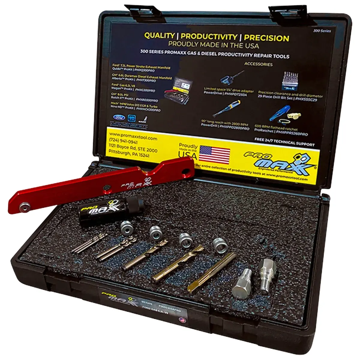 Ford Gas 6.2L V8 Engines Exhaust Manifold Broken Bolt Repair Kit - Megan 1