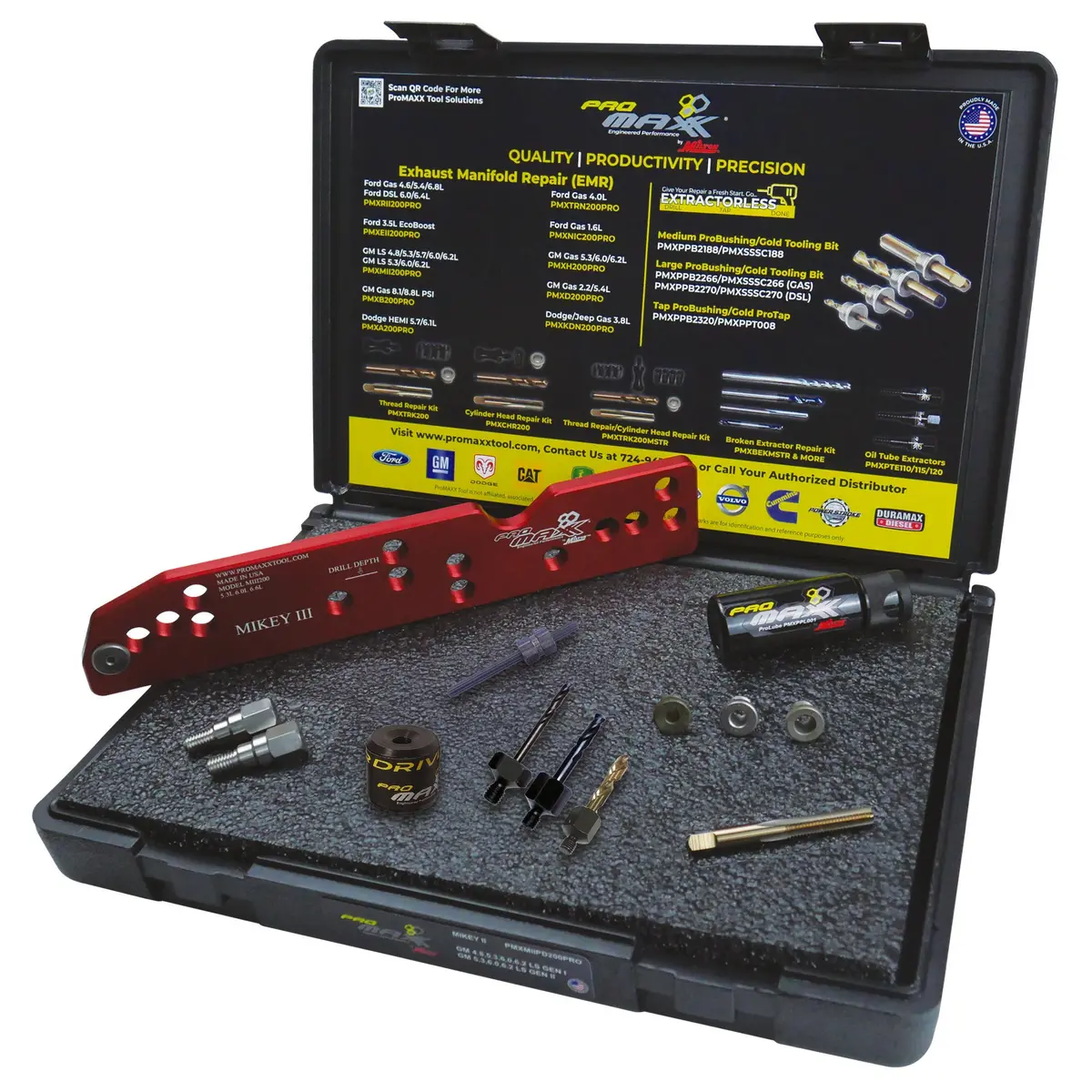 Exhaust Manifold Repair Kit – Broken Bolt, Gm/Gmc Ls 4.8L, 5.3L, 6.0L, 6.2L & New Lt 6.6L - Mikey Iii 1