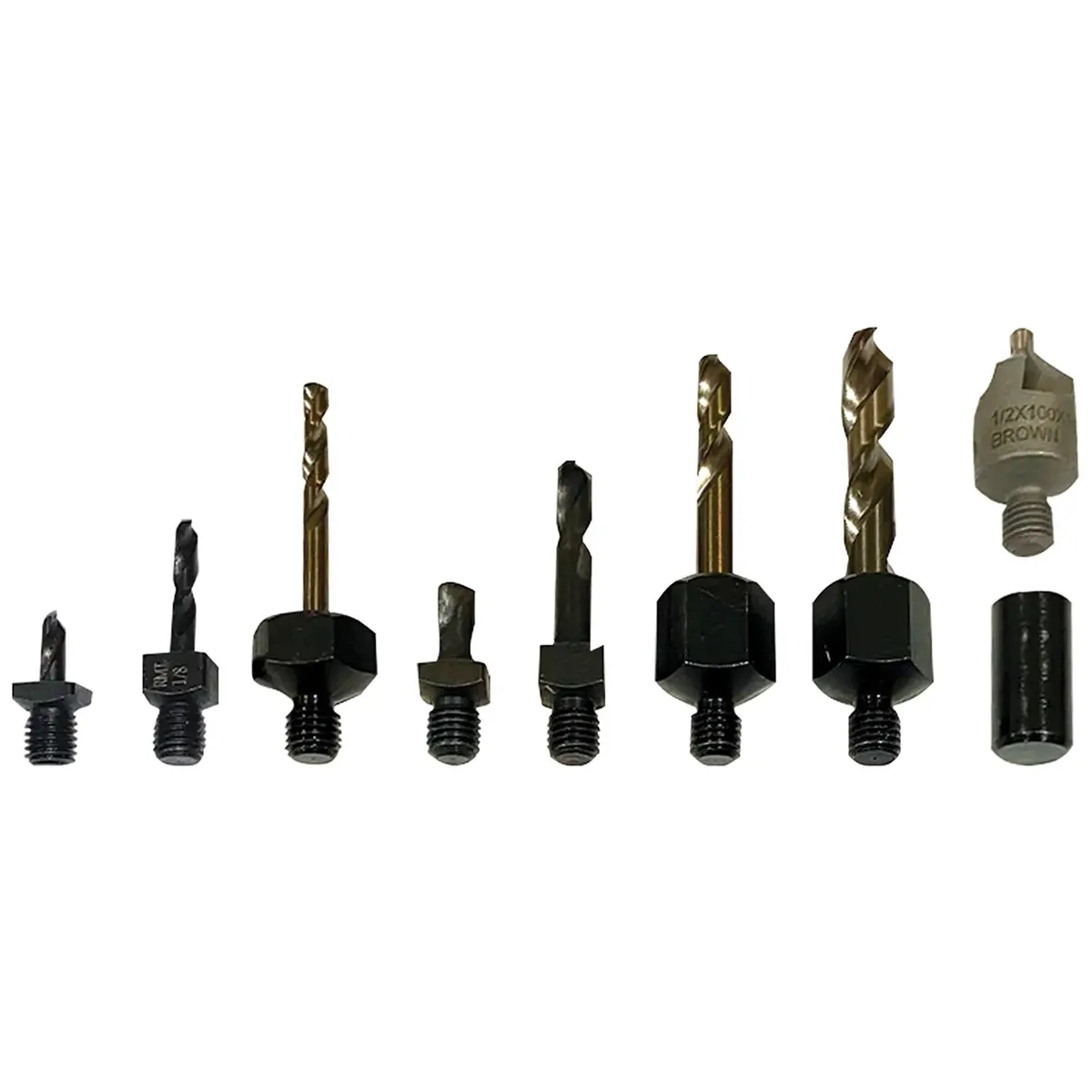 Powerdrive Accessory Pack - Premium Threaded Drill Bits Multi-Sizes (Work On Snap-On Pdrr2005 Mini Right-Angle Drill) 1