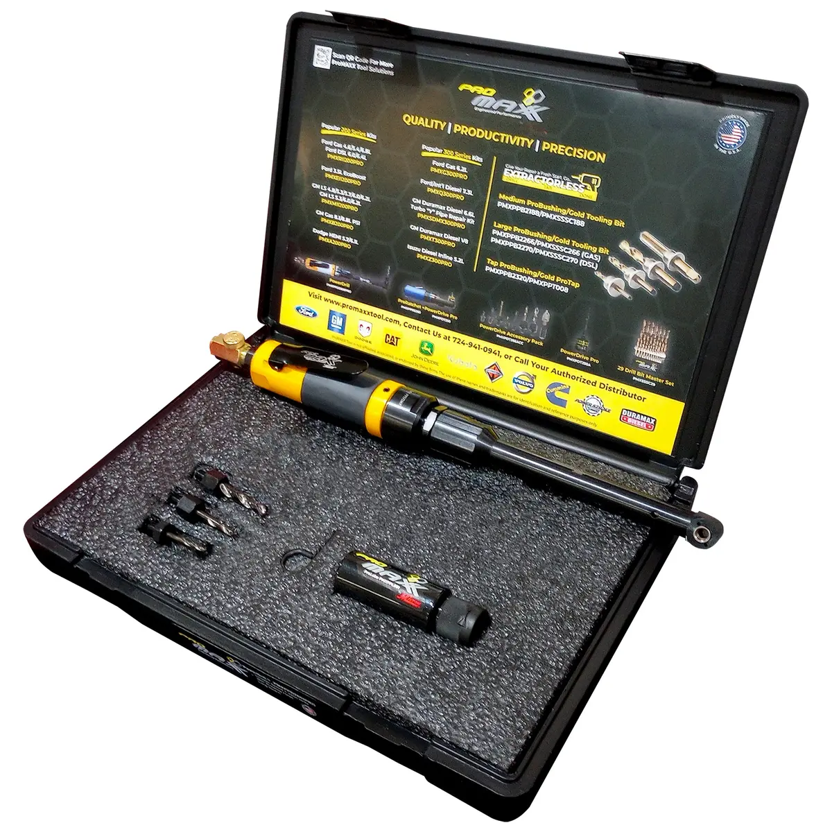 Powerdrill Powerful Air Drill W/Variable Speed Drive, 90 Degree Rotating Head 1