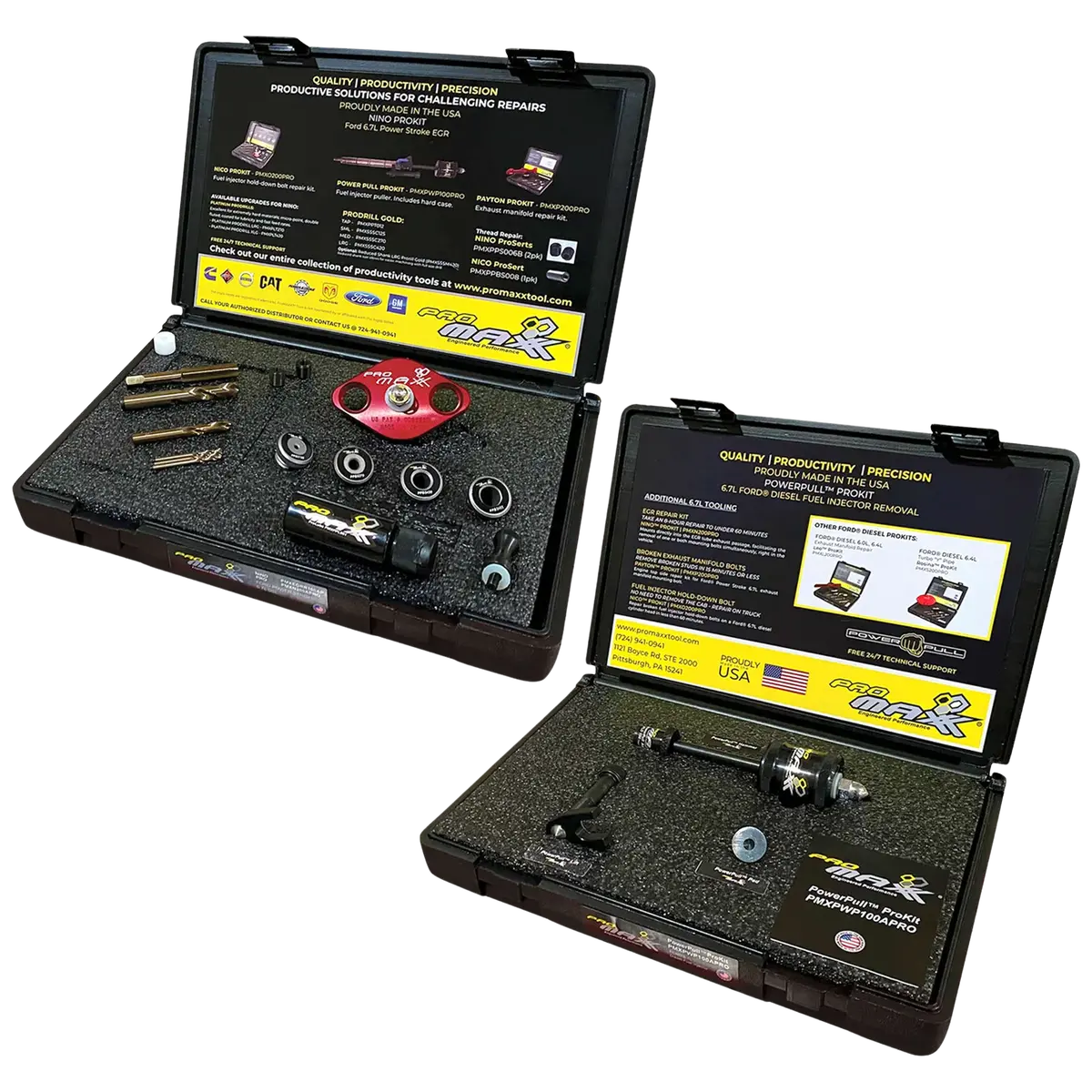 Power Stroke Package - Alpha: Ford 6.7L Diesel Egr Mounting Bolt Repair & Fuel Injector Puller Kit 1