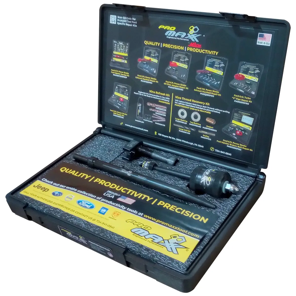 Gm 6.6L Duramax Diesel (L5p Gen I & Ii 2017-Current, L5p 2018-Current) Fuel Injector Puller W/Air Hammer-Assisted Punch / Slide Hammer Options - Powerpull Pwp220 1