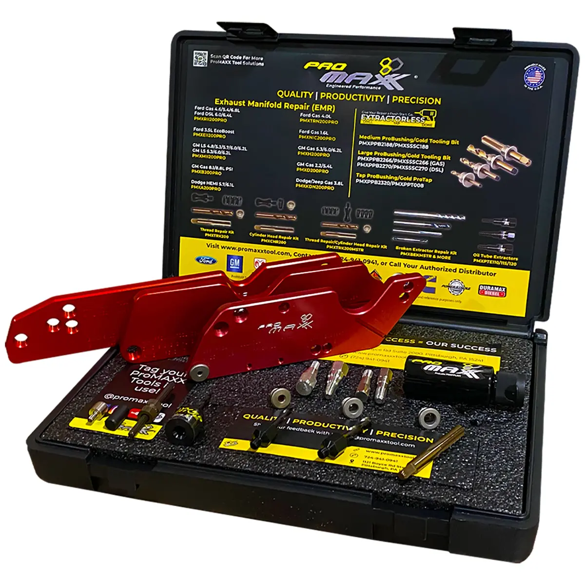 Gm Gas Exhaust Manifold Bolt Repair Combo Kit - Powertech Set - Delta 1