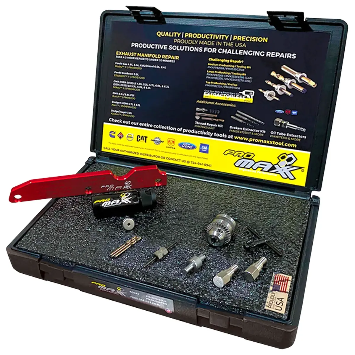 Ford 4.6L/5.4L V8, 6.8L V10 Exhaust Manifold Broken Bolt Repair Kit - Rocky 1