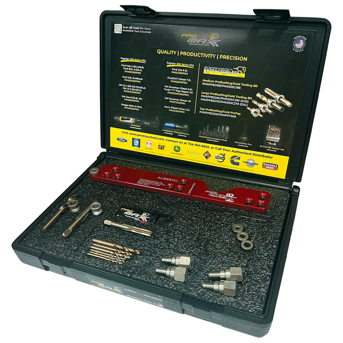 Gm 6.6L Duramax Diesel Exhaust Manifold Broken Bolt Repair Kit - Alberto 1
