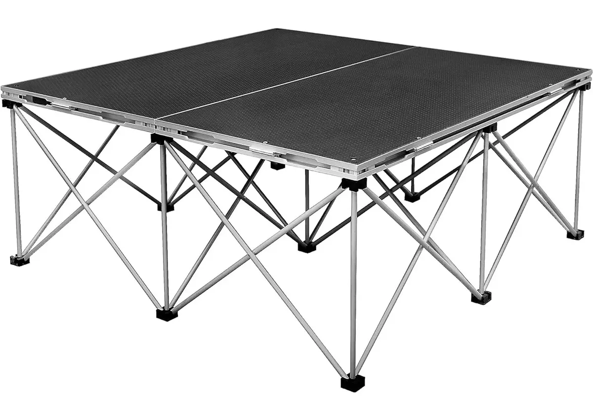 Tetra-Teknica Psr-24 4'X4' Folding Portable Stage Platform Modular Unit With 24” 9-Strut Centipede Riser 1