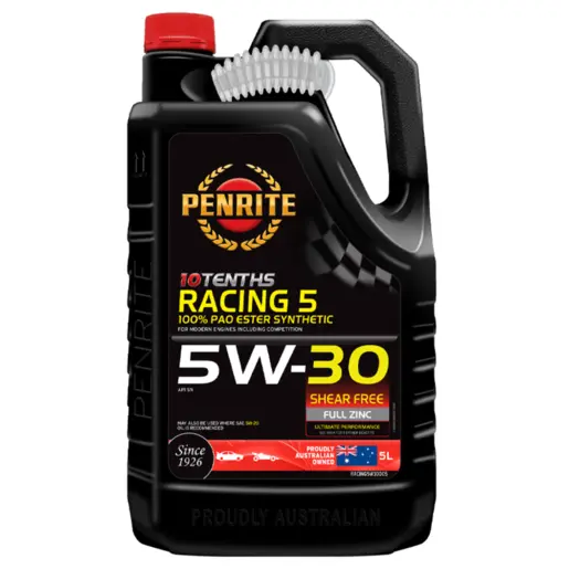 Penrite 10 Tenths Racing 5W-30 100% Pao & Ester Engine Oil 5L 1