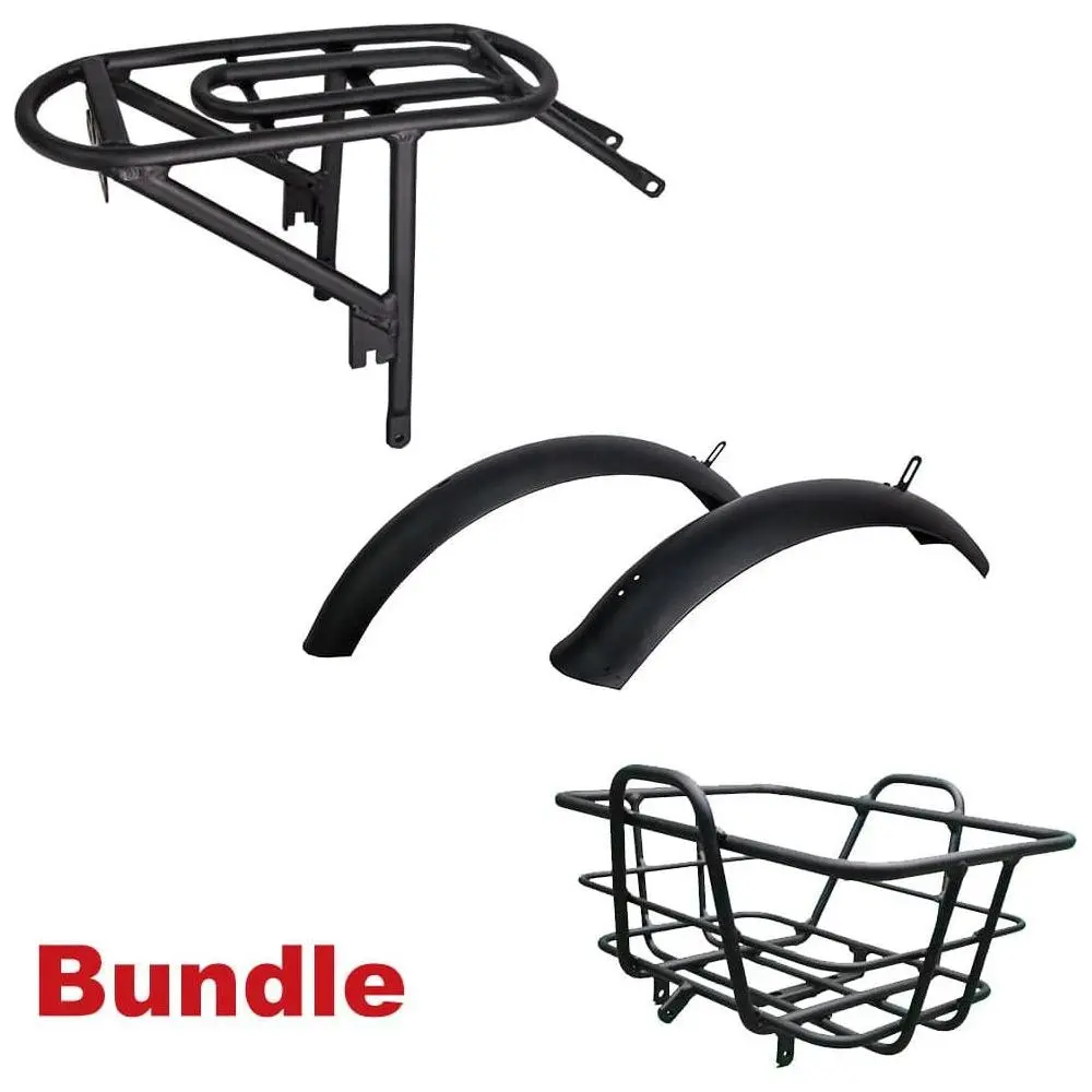 Revi Bikes Rear Rack, Fender, Front Basket Bundle (For Rebel) 1