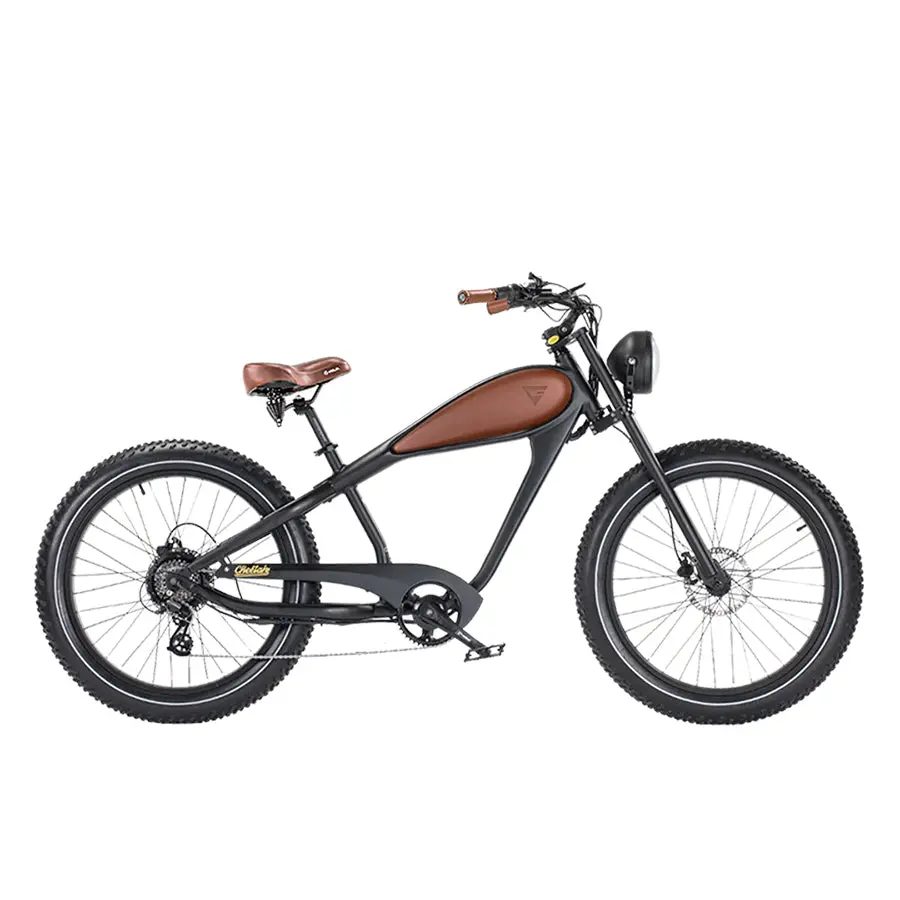 Revi Bikes Cheetah Plus - Vintage Chopper-Like Fat Tire E-Bike - Top Speed 28Mph - 750W 3