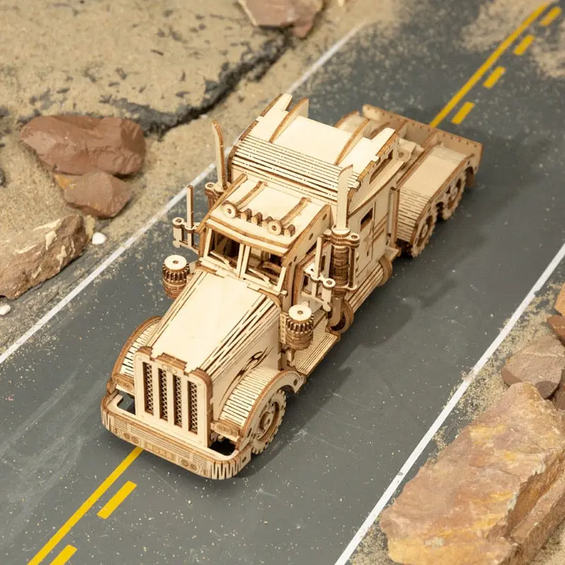 Semi-Truck Diy 3D Wooden Model Kit 1