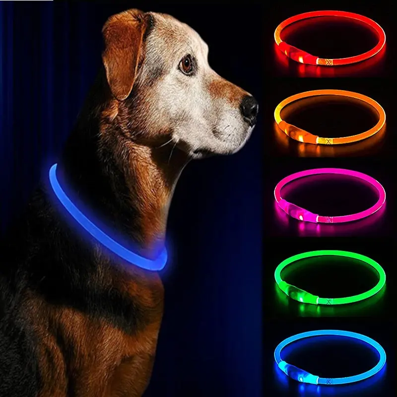 Flashing Led Light Safety Dog Collar 1
