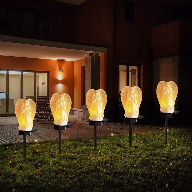 Led Solar Angels Landscape Post Light 1