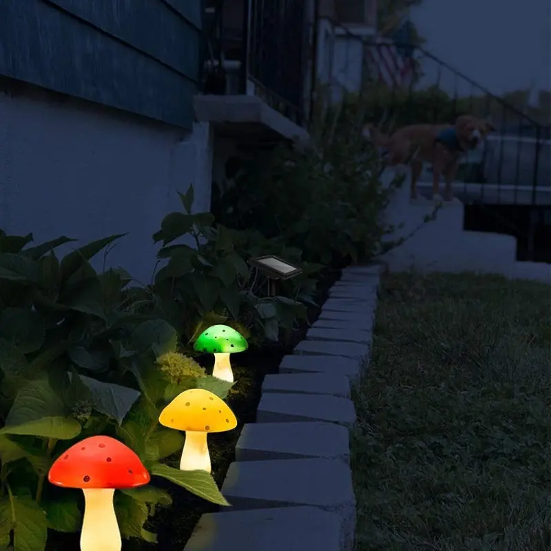 Outdoor Solar Garden Mushroom Lights 1