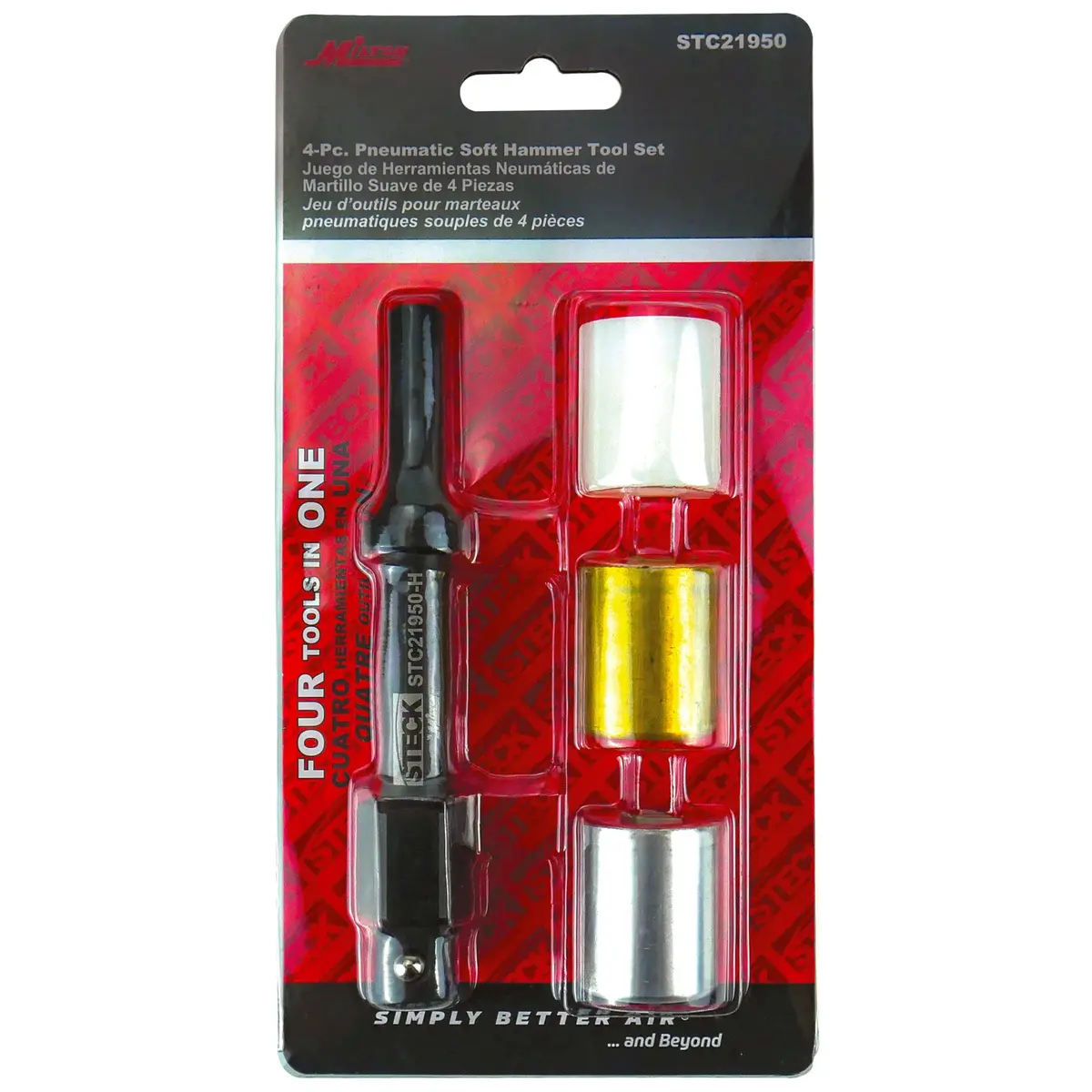 Air Hammer Punch Set With 3 Non-Marring Interchangeable Tips - Impact Socket Compatible With Ball Retainer 1