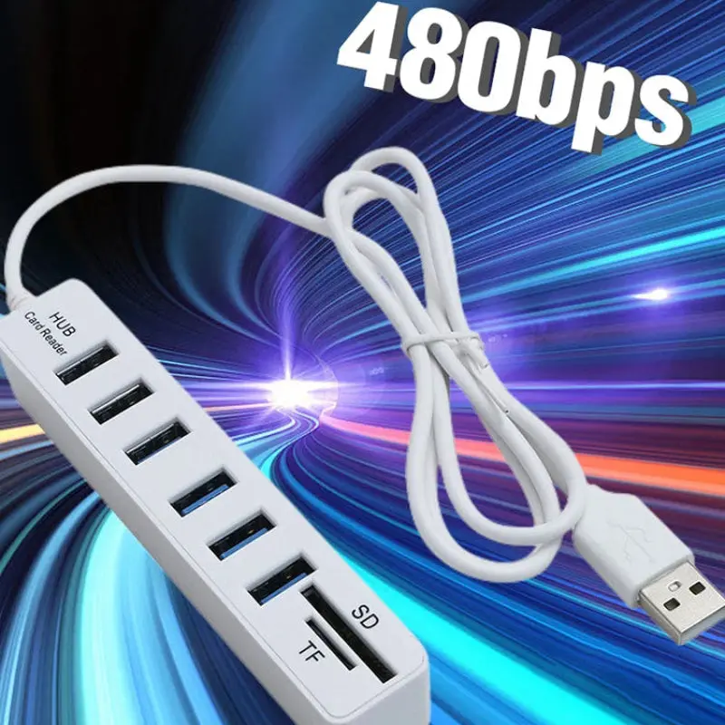 6 Ports Usb 2.0 Hub Multi Splitter 1