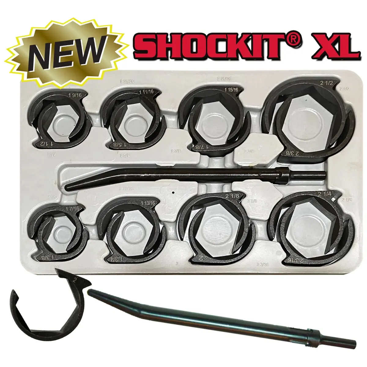 Heavy Duty Sae & Metric Sockets Shockit® Xl Crows Foot Set Industrial/Hydraulic Fittings Removal - 16-Piece 1