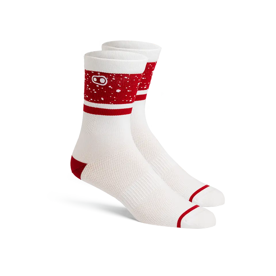 Icon Mtb Socks - White/Red Splatter 1