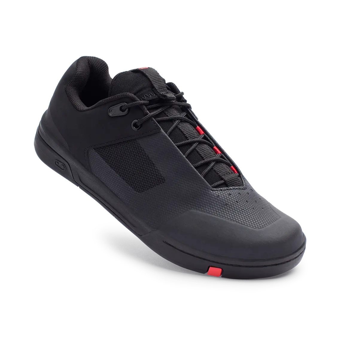 Stamp Lace Flat Shoes - Black/Red 1