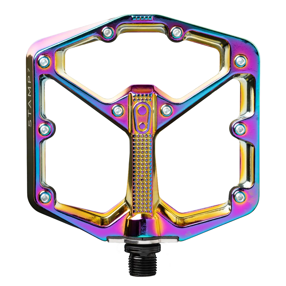 Stamp 7 Large Alloy Flat Pedals - Oil Slick 1