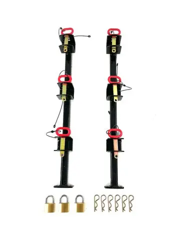 Bradley | Trimmer Rack For 3 Trimmers | For Open Trailers | Vinyl Coated | Includes 3 Keyed Alike Locks (Tg3000) 1