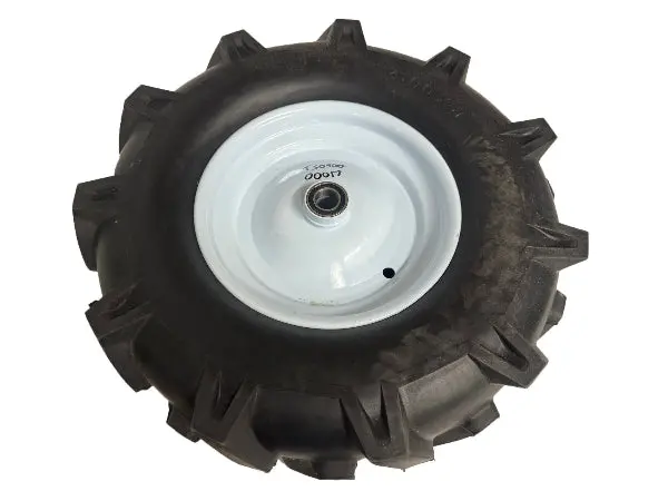 (Ts0900-00017) 16" Solid Tire (4.0X8) White Metal Rim 1