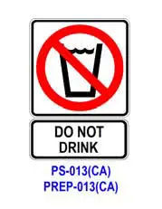 Do Not Drink [Symbol] Ps-013(Ca) 1
