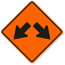W12-1 Cone Sign Nr 1