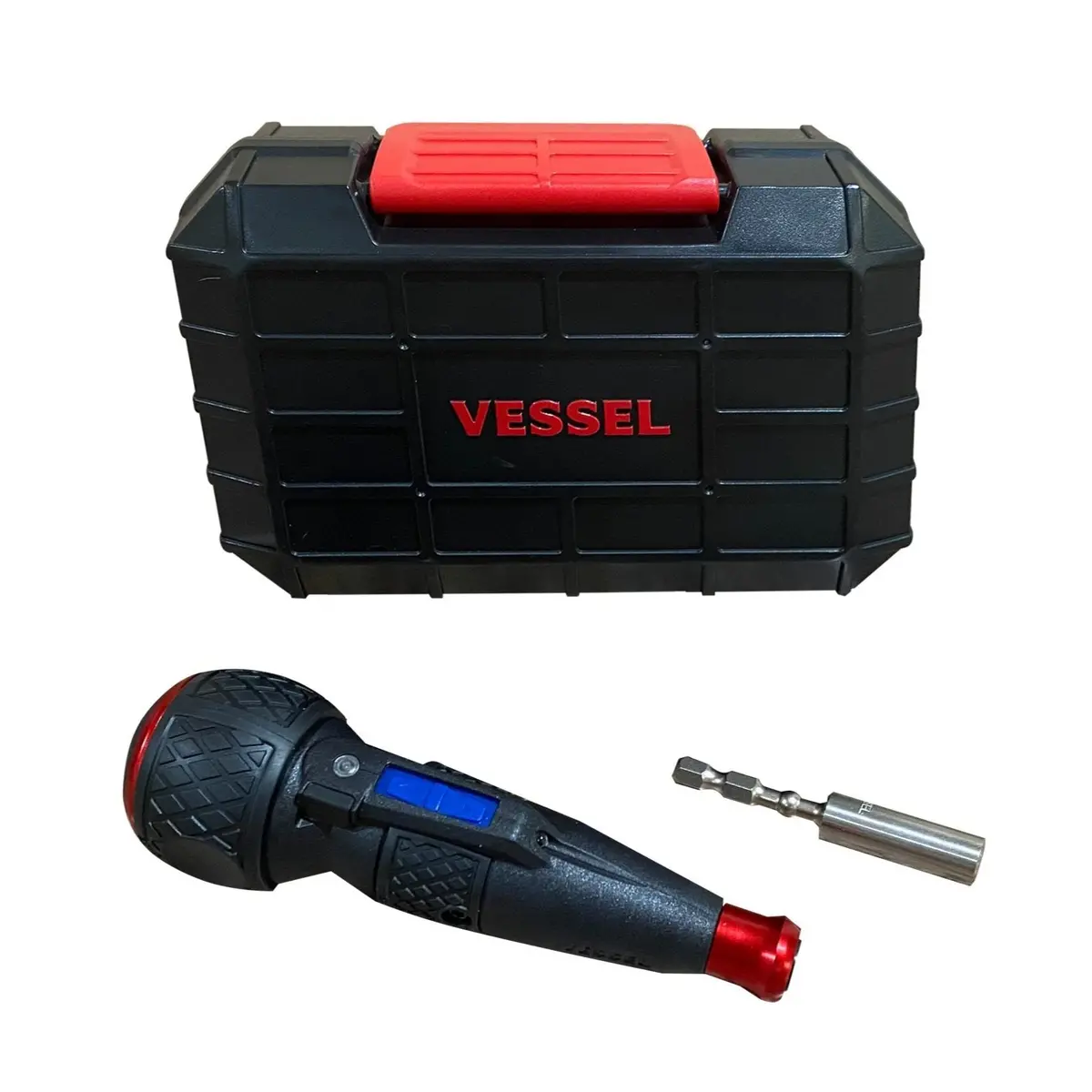 Battery Powered Screwdriver Vessel Ball Grip 220Usb Rechargeable With 25 Pc. Bit Set 1